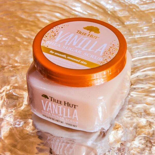 Tree Hut Vanilla Shea Sugar Exfoliating & Hydrating Body Scrub, 18 oz - Image 5