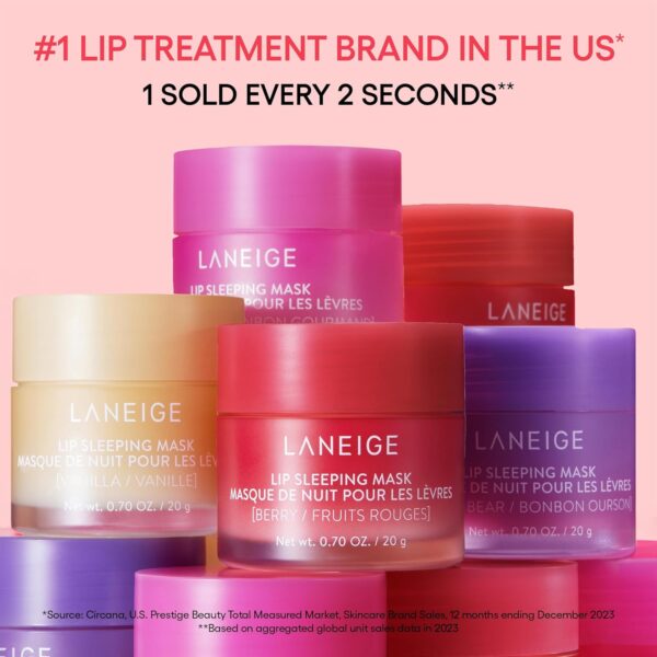 LANEIGE Lip Sleeping Mask Stocking Stuffer: Nourish, Hydrate, Vitamin C, Murumuru & Shea Butter, Antioxidants, Flaky, Dry Lips - Image 5